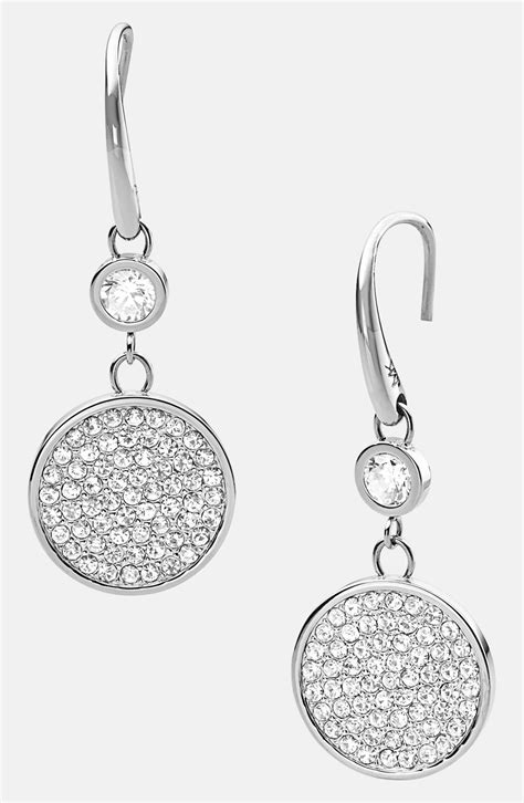 michael kors clip-on earrings|Michael Kors silver drop earrings.